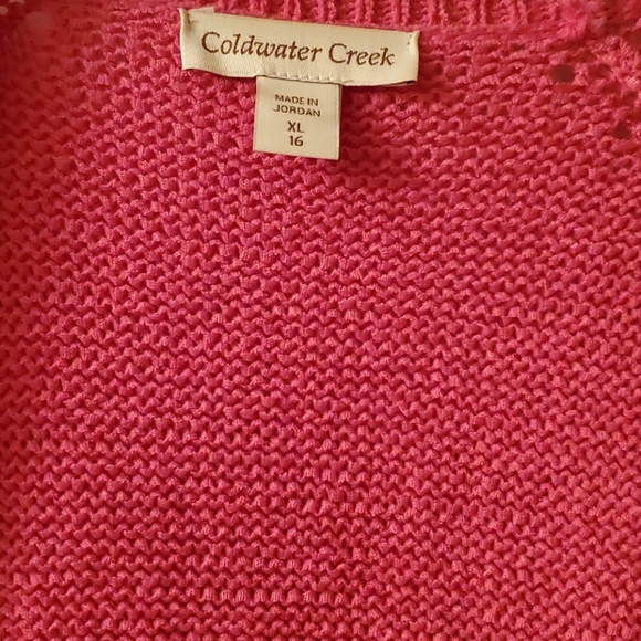 Coldwater Creek Pink Cardigan XL - Picture 3 of 4